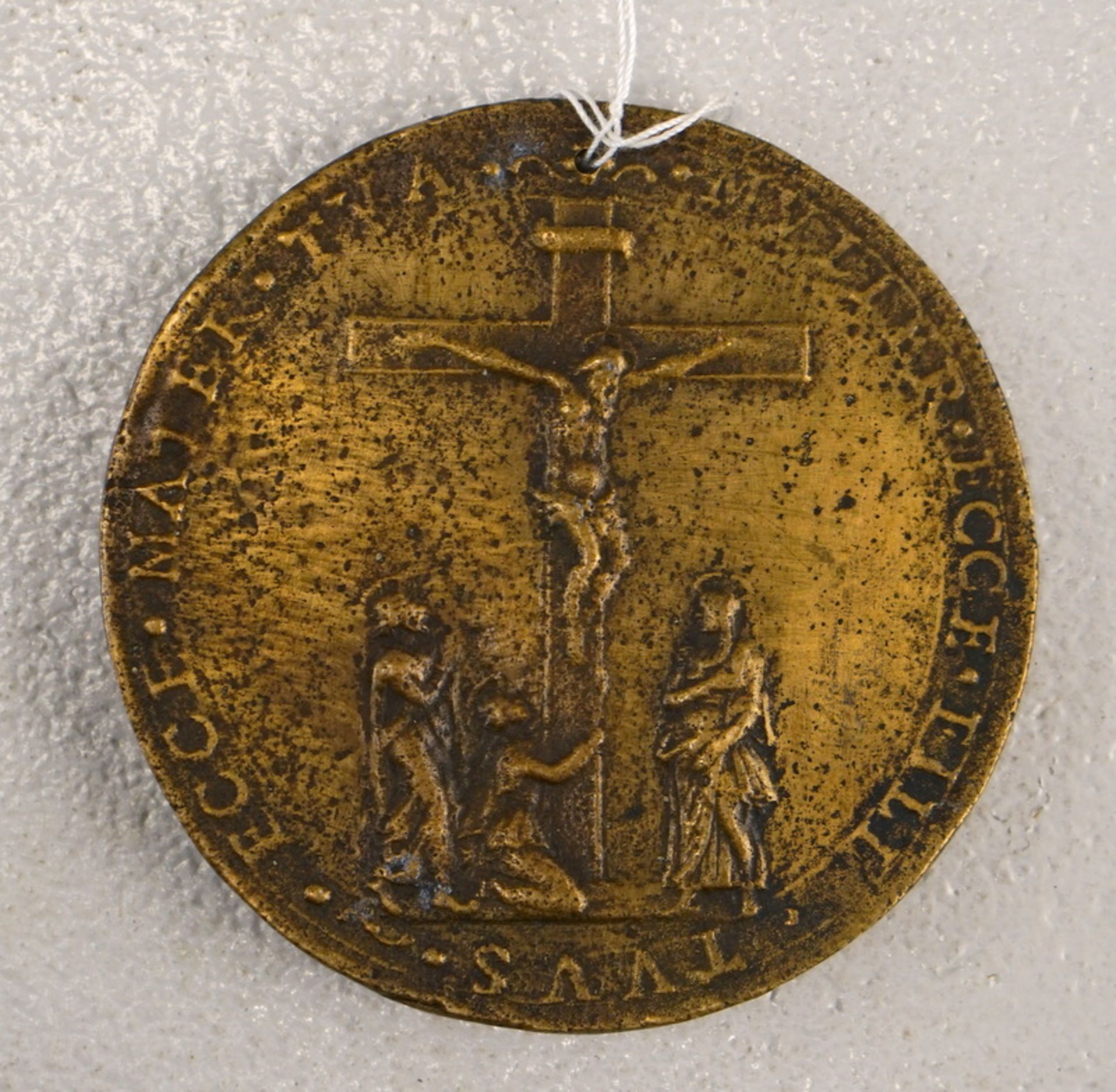 Bronzeplakette "Faustina" und Wallfahrtsmedaille, um 1900 - Image 4 of 4