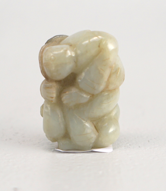 Buddha mit Geldsack, Glückssymbol, Jade