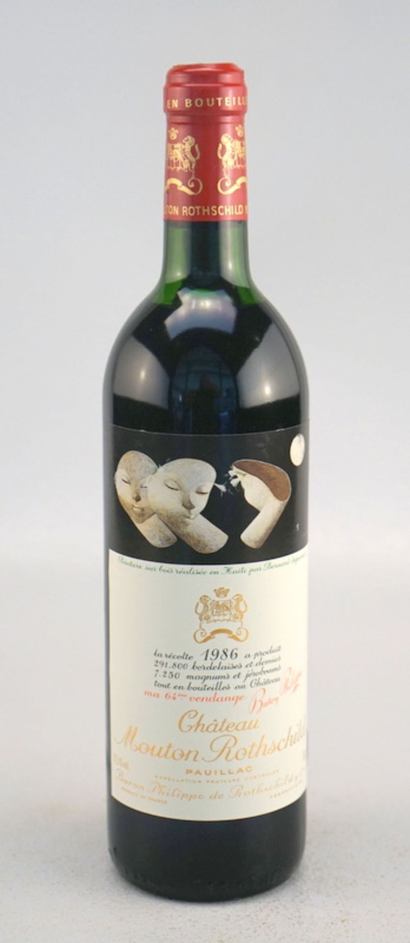 Chateau Mouton Rothschild, 1986, Künstleretikett von Bernard Séjourné