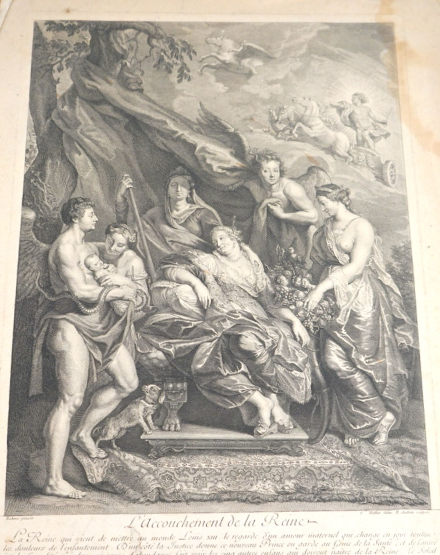 Benoît Audran der Ältere (Stecher): "L'Accouchement de la Reine" nach P.P.Rubens - Image 2 of 2