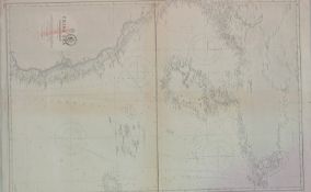 Nautische Seekarte China 1884 Kaiserliche Marine Wilhelmshaven