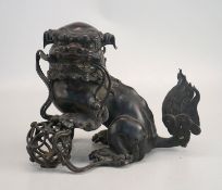 Chinesischer Fo-Hund, Bronze, Quing- Dynastie