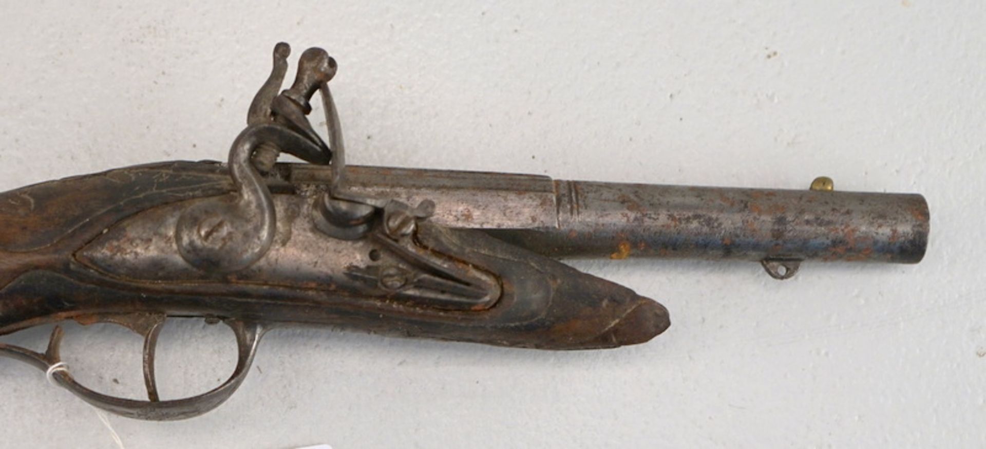 Perkussionspistole, wohl Belgien, um 1840, dazu Steinschlosspist. - Image 8 of 8