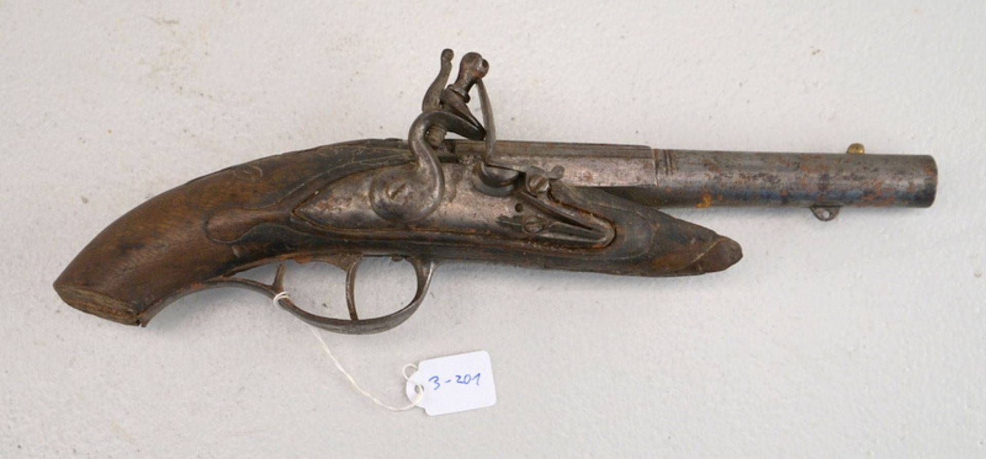 Perkussionspistole, wohl Belgien, um 1840, dazu Steinschlosspist. - Image 7 of 8