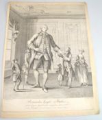 John Fougeron, nach Millington: Der Riese "Bernardo Gigli", um 1750