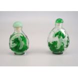 Zwei Snuff Bottles, Peking Glas