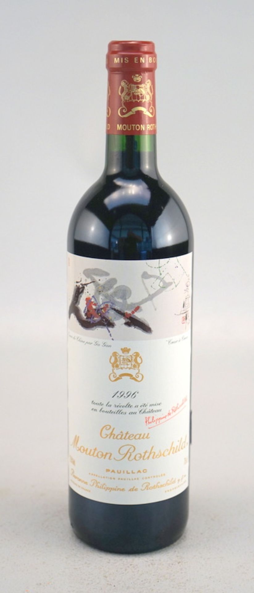 Chateau Mouton Rothschild, 1996, Pauillac, Künstleretikett „Coeur à Coeur“ von Gu Guan