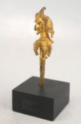 Narrenstab, Frankreich, 19. Jhd., Bronze vergoldet