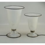 Vetri Murano: 2 Tischlampen aus Muranoglas (Höhe 29,5cm und 39,5cm)