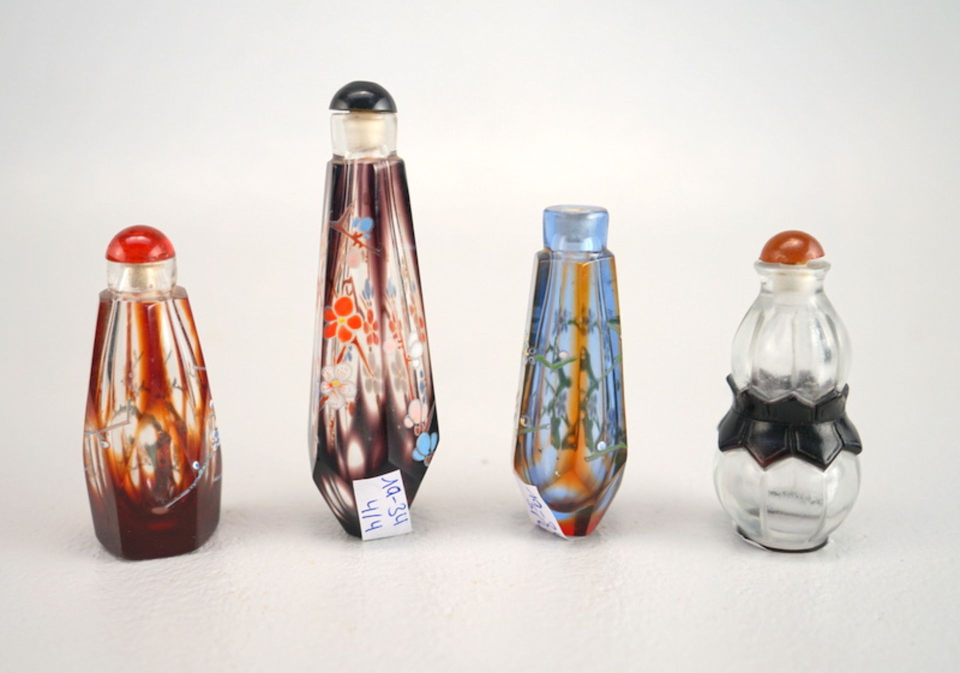 Vier Snuff Bottles, Peking Glas - Image 2 of 2