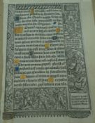 Vostre, Simon: Gotisches Stundenbuchblatt von ca. 1500