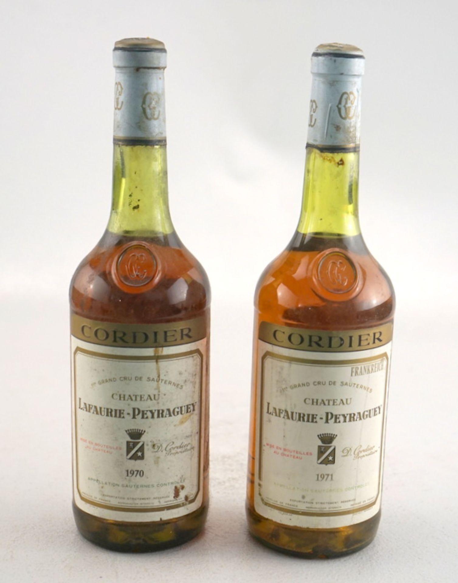 2 Flaschen Chateau Lafaurie-Peyraguey, 1970 und 1971