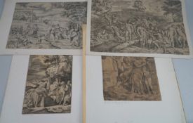 BONASONE, Antonio: Alte Sammlung von 5 Mytolog. Szenen Ital. Manierismus