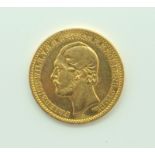 20 Goldmark Friedrich Wilh. V.G.G. Grossh. V. Mecklenburg-Strelitz 1874 A