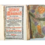 Schreib Almanach von 1745 als Album Amicorum