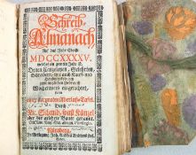 Schreib Almanach von 1745 als Album Amicorum