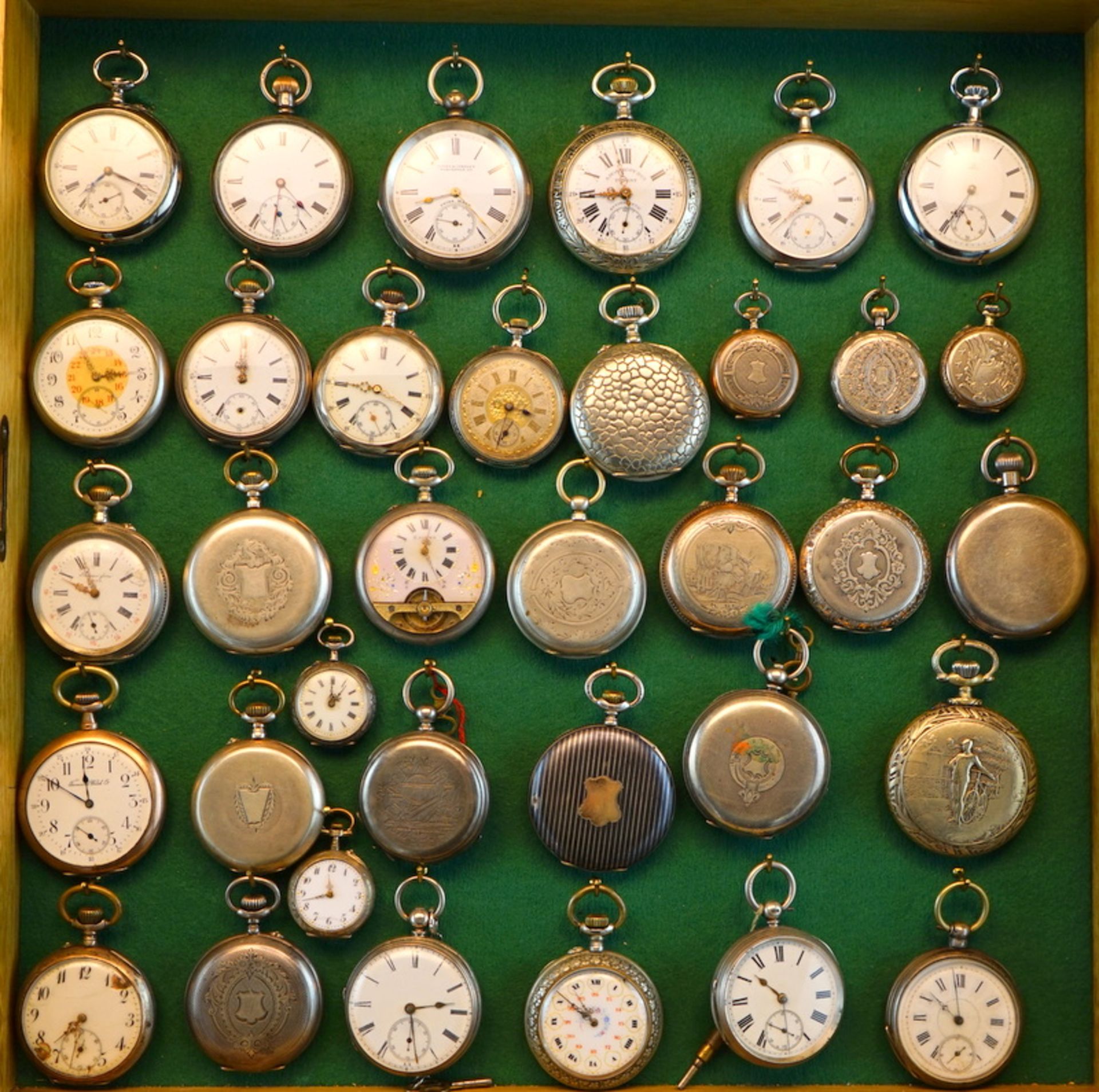 Sammlung von 34 silbernen Taschenuhren,19.Jhd. - Bild 3 aus 3
