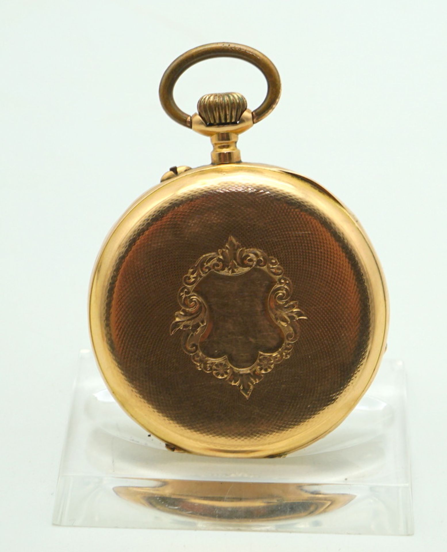 Herrentaschenuhr um 1900, 18ct GG - Image 2 of 4