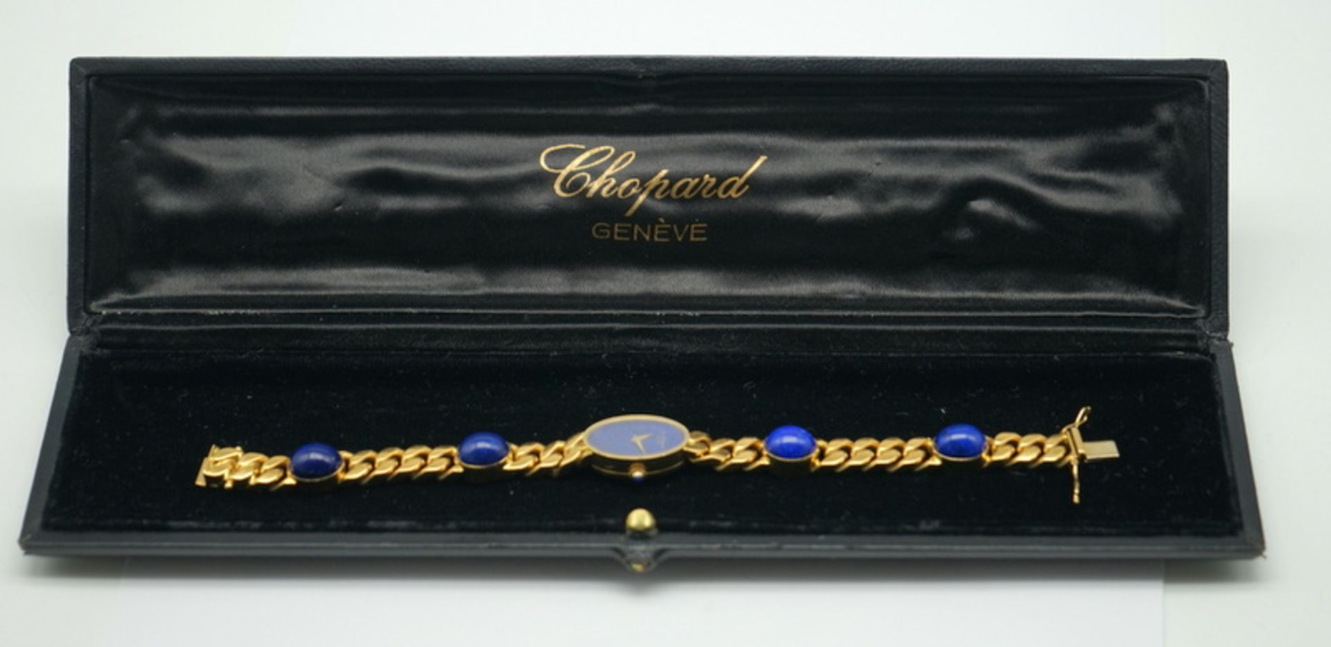 Chopard, Genève: Damen Schmuckuhr, 750 GG mit Lapislazuli - Bild 7 aus 7