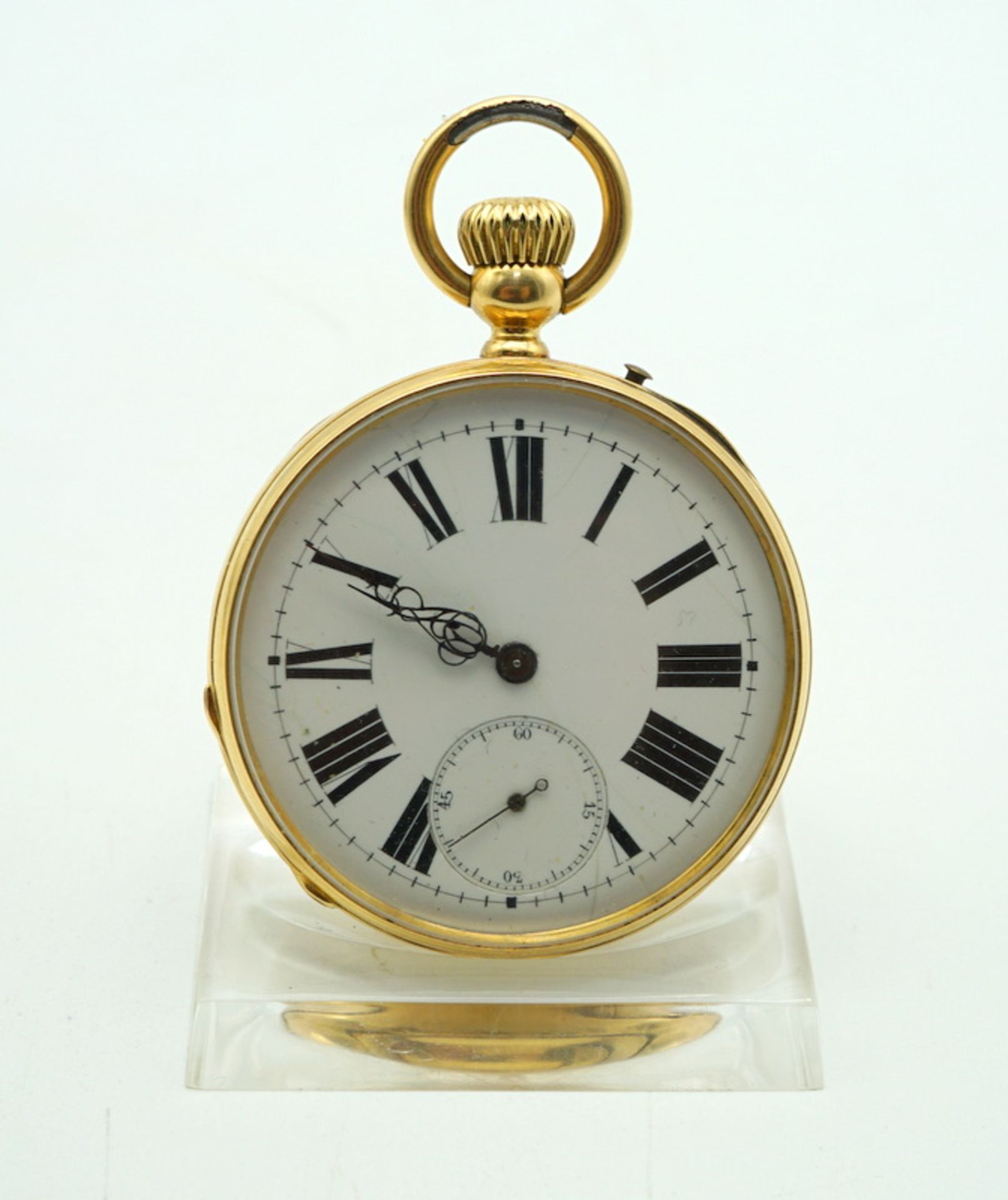 Emile Bronner&Co: Herrentaschenuhr,Schweiz um 1900, 750GG,Nr.89372