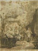 Rembrandt, Harmenszoon van Rijn: Der Tod Mariens 1639 Zustand V von V Basan