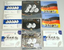 Sammlung Silber-Gedenkmünzsets, Deutschland, 10 Euro, 925er