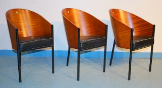 Starck, Philippe: 3 Sessel "Costes" Design von 1983