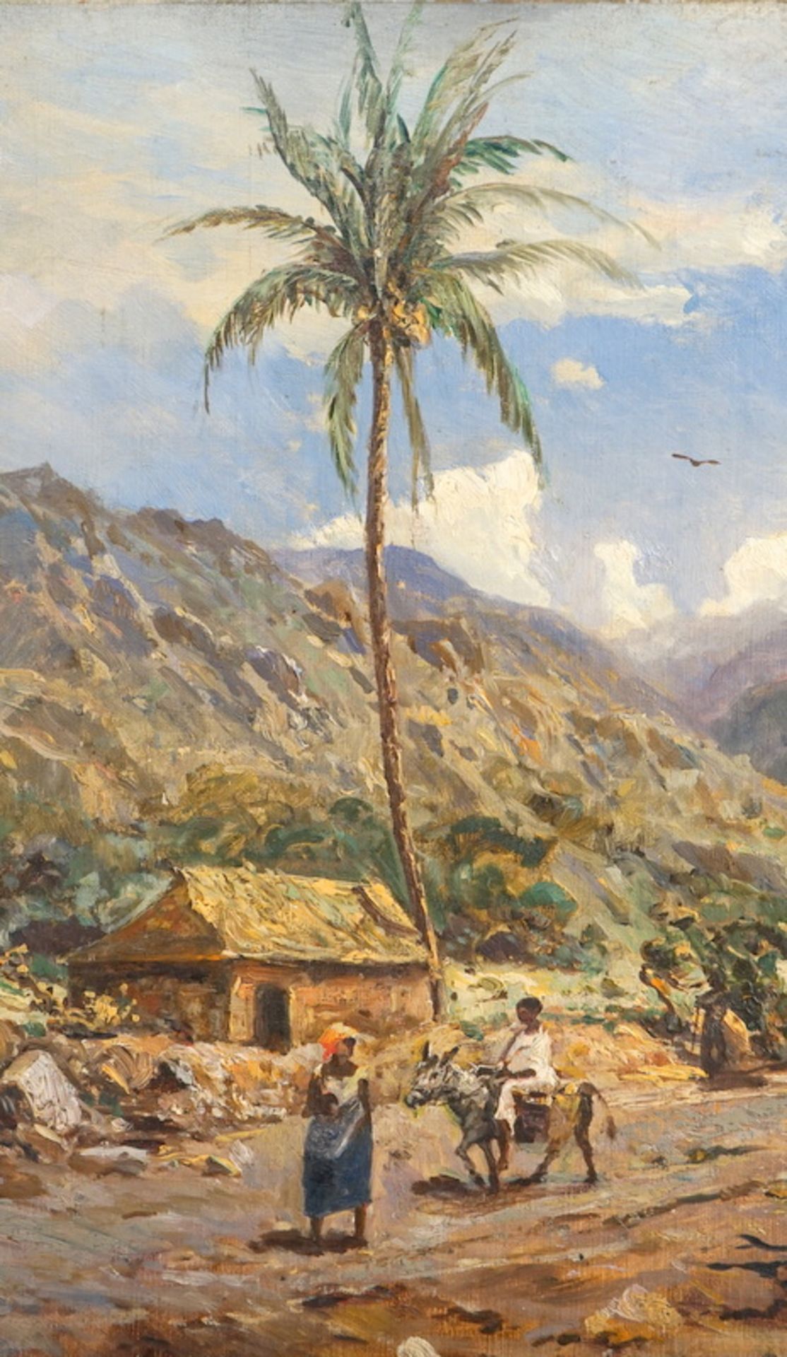 Eschke, Richard-Hermann: Bei Porto Praya St. Jago, 1889, Öl auf Holz - Image 2 of 3