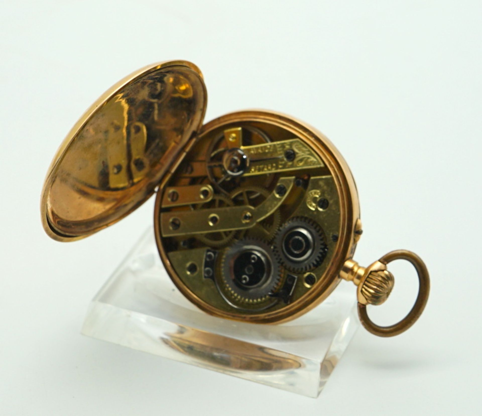 Herrentaschenuhr um 1900, 18ct GG - Image 4 of 4