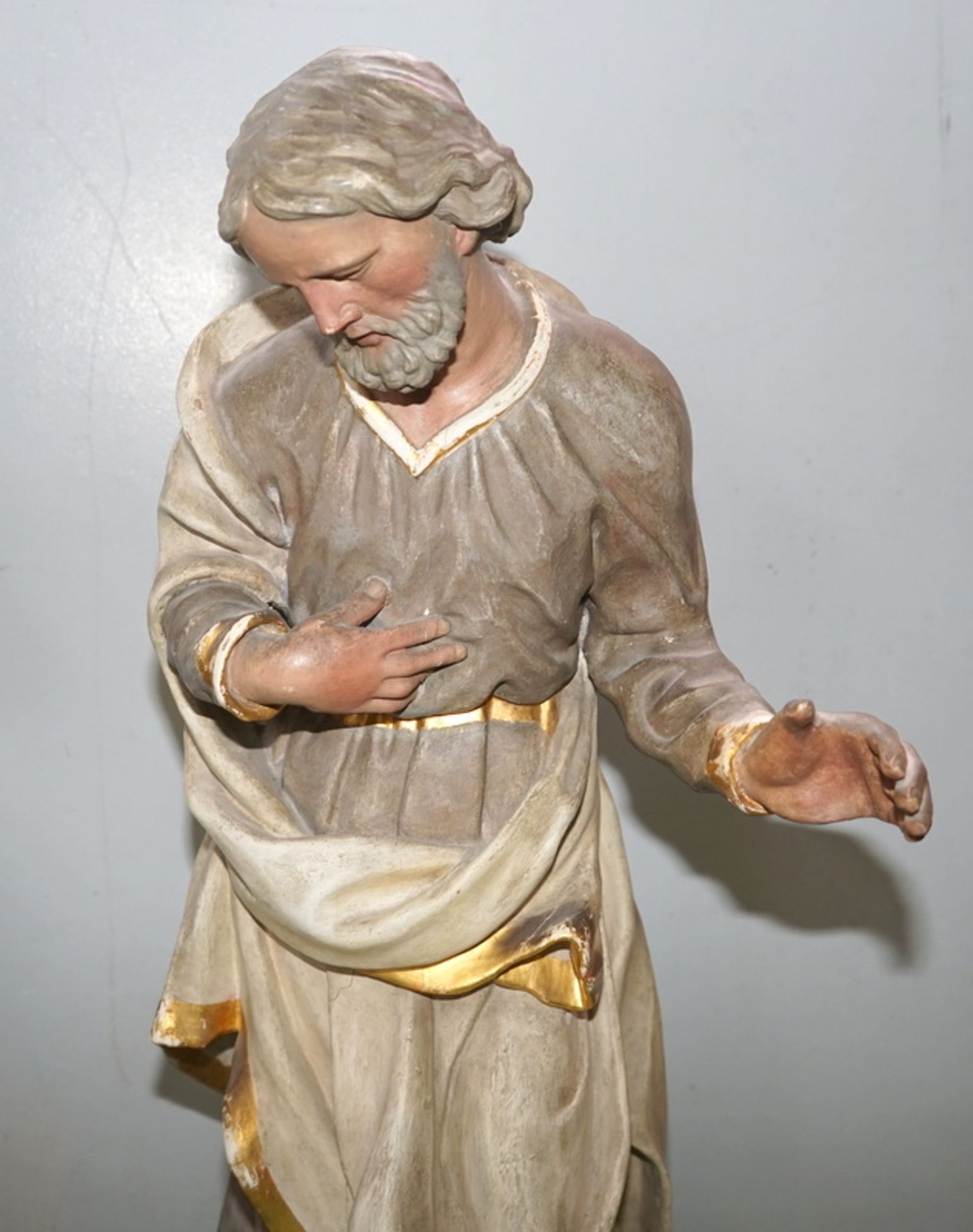 Maria und Joseph -2 Grosse Barocke Krippenfiguren aus Kirchenbesitz - Image 5 of 5