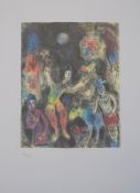 Chagall, Marc: „Clowns“, Zinkätzung, nach der Gouache von 1977