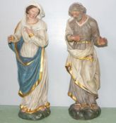 Maria und Joseph -2 Grosse Barocke Krippenfiguren aus Kirchenbesitz