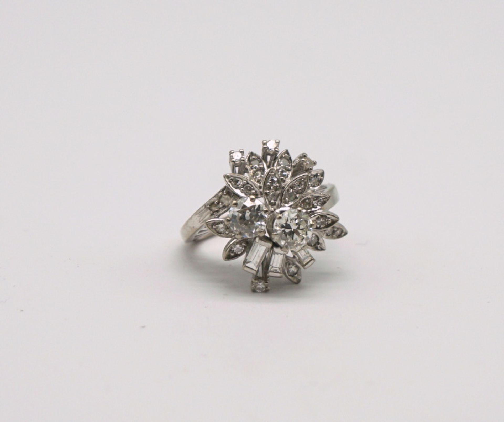 Opulenter Diamant-Ring, 585 WG, ca. 1,6ct Diamanten - Image 5 of 6