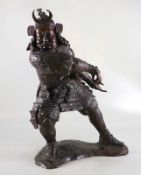 Bronze eines historischen Samurai- Kriegers II, Höhe 57cm