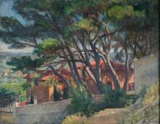 Grulich, Georg: Sommerhaus in mediteraner Landschaft, dat. 1947