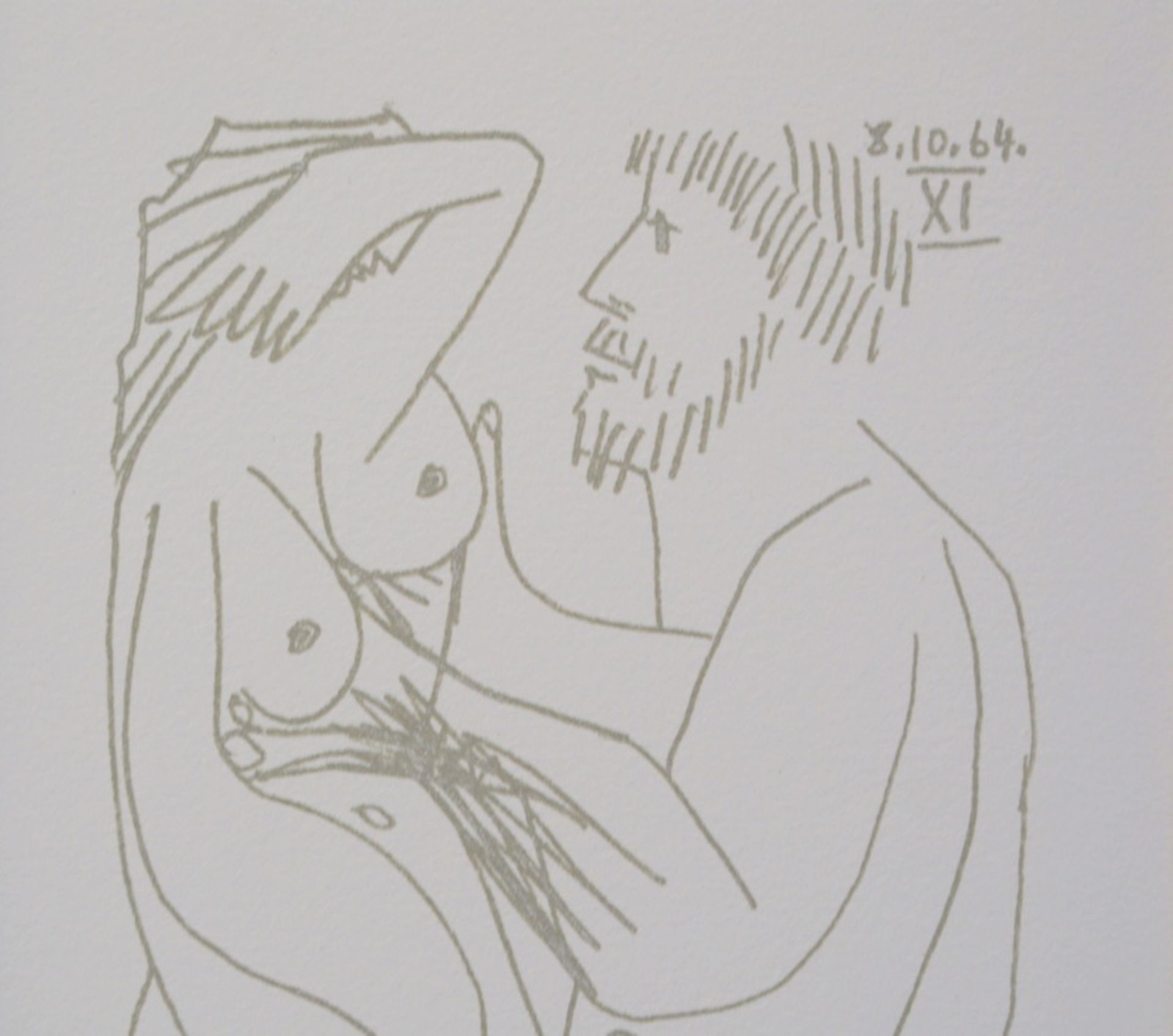 Picasso, Pablo: „Skizze Anno 1964“, Lithografie - Image 2 of 3