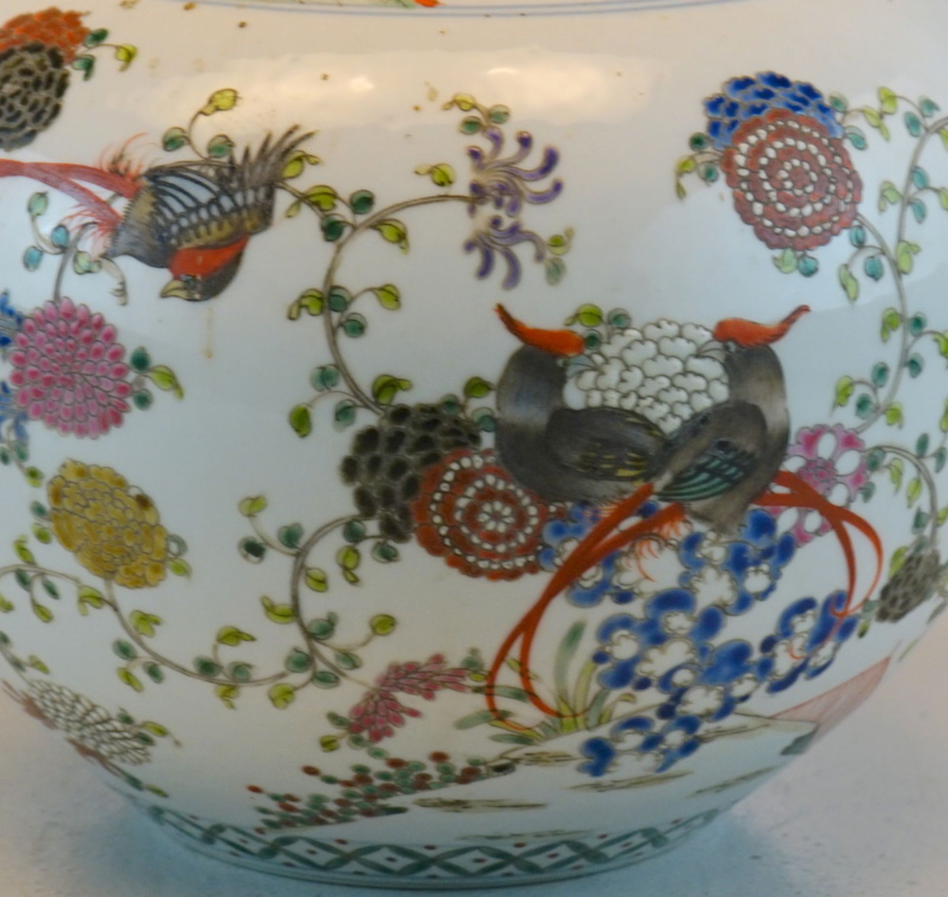 Kugelvase China famille verte 19. JH - Image 2 of 3