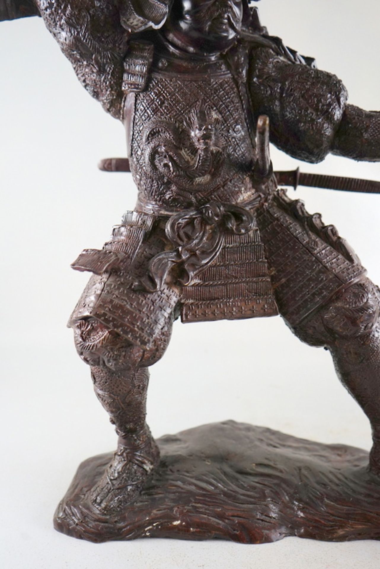 Bronze eines historischen Samurai- Kriegers I, Höhe 57cm - Image 3 of 4