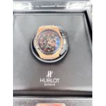 Gentleman'S Hublot F1 King Power Limited Edition 18Ct Rose Gold And Titanium Chronograph Wristwatch