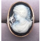 9CT GOLD BACK CAMEO VICTORIAN RING