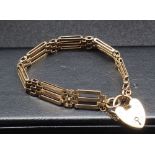 9CT GOLD GATE BRACELET