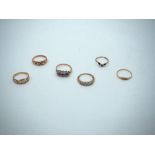 9CT GOLD MIXED LOT OF RINGS