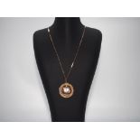 9CT GOLD 1908 LOCKET AND CHAIN