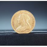 22CT FULL SOVEREIGN 1896 GOLD COIN