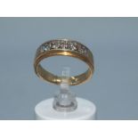 14CT GOLD DIAMOND SET GENTS RING