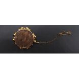 9CT GOLD HAIR WEAVED VICTORIAN BROOCH