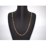 9CT GOLD FIGARO CHAIN