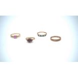 4X 9CT DIAMOND RINGS