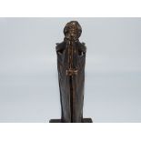 A Bronze cloaked lady ornament