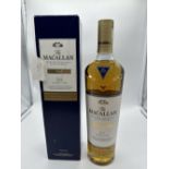 A bottle of Macallan Gold malt whisky
